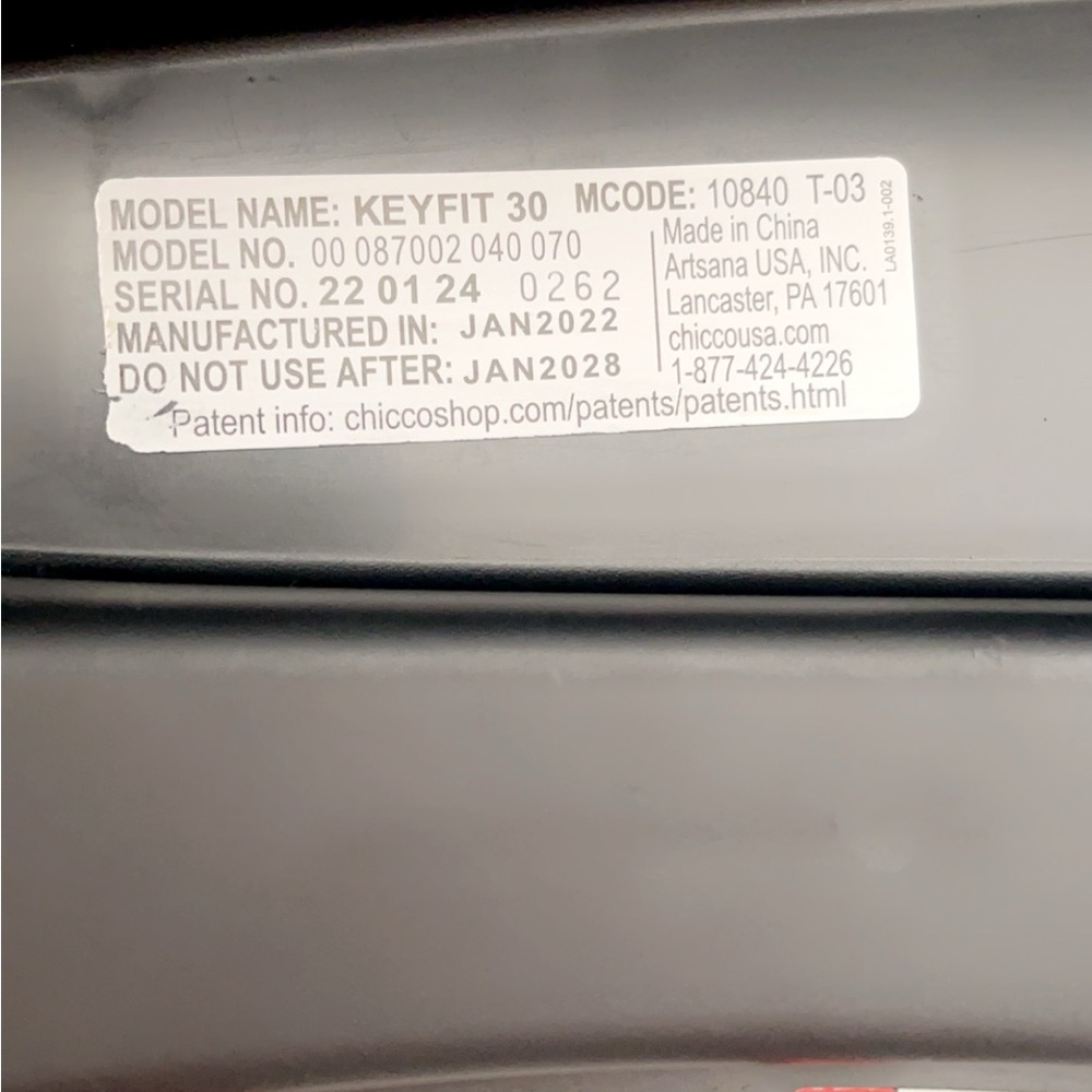 Chicco Keyfit 30 Cleartex Infant Car seat